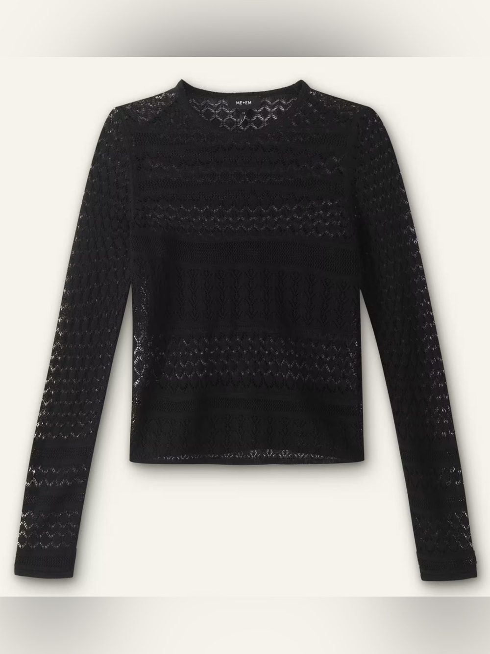 Me+Em Conceal + Reveal Stitch Evening Sweater
